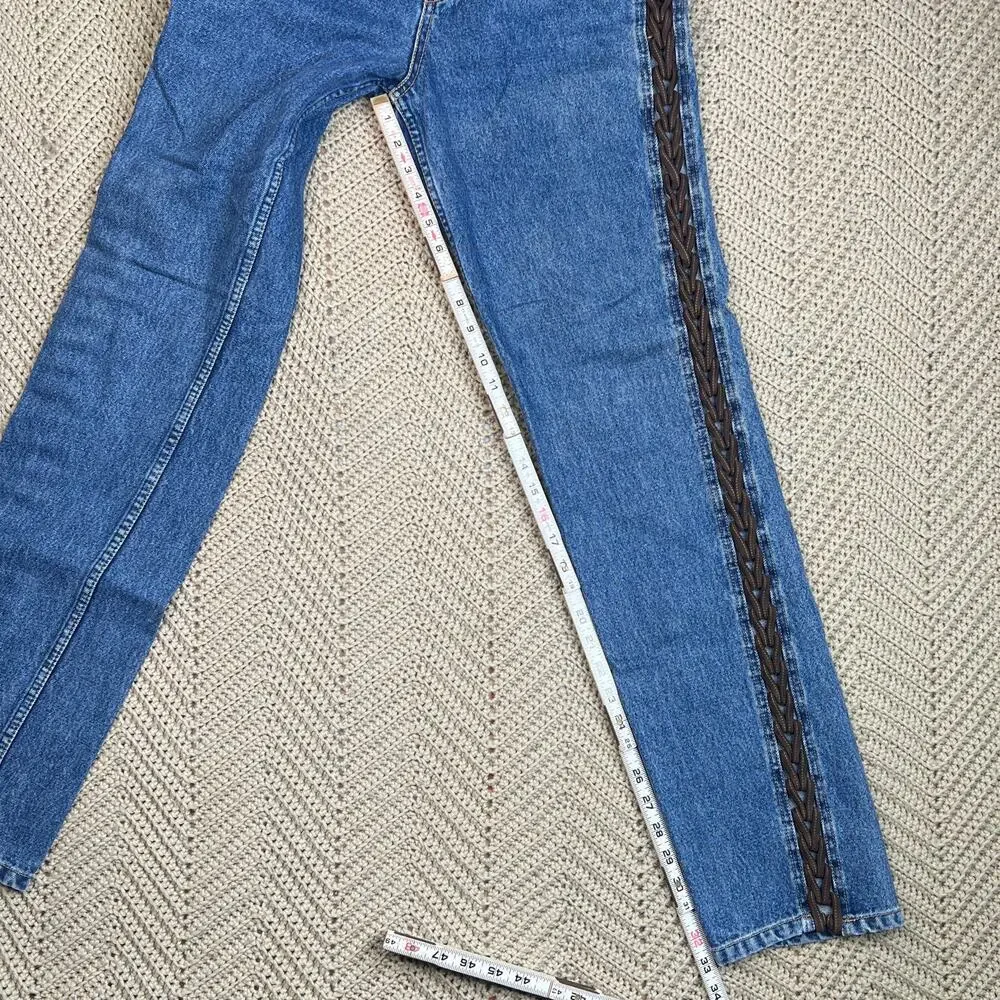 Vintage Western Law Man Slim Fit Blue Jeans 9 - Size 26 x 33‎